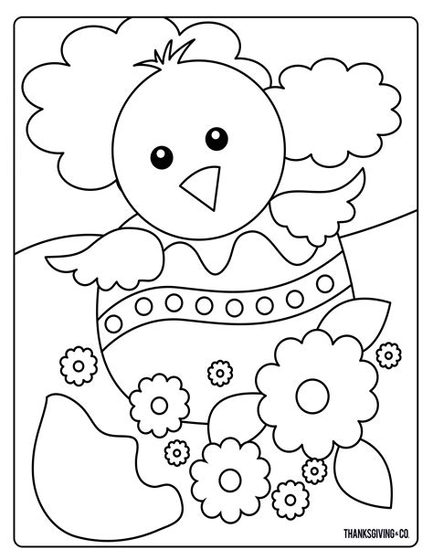 Sweet and sunny spring & Easter coloring pages