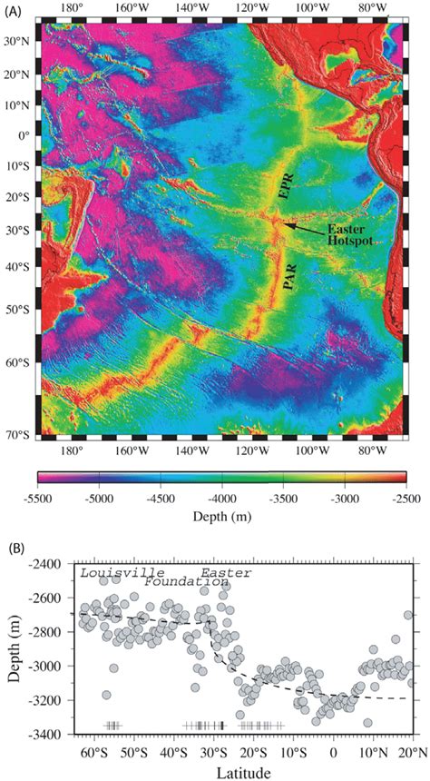 (a) Shaded relief bathymetry of the Pacific showing the East Pacific... | Download Scientific ...