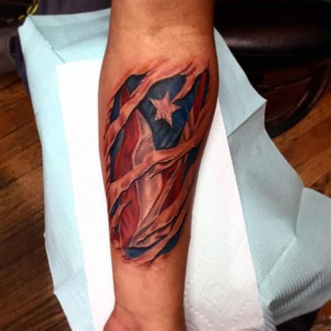 50 Puerto Rican Flag Tattoo Ideas For Men - Puerto Rico Designs | Flag ...