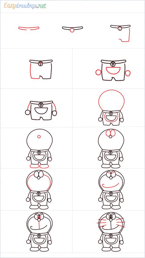 How To Draw Doraemon Step by Step - [2 Examples] + [Video]