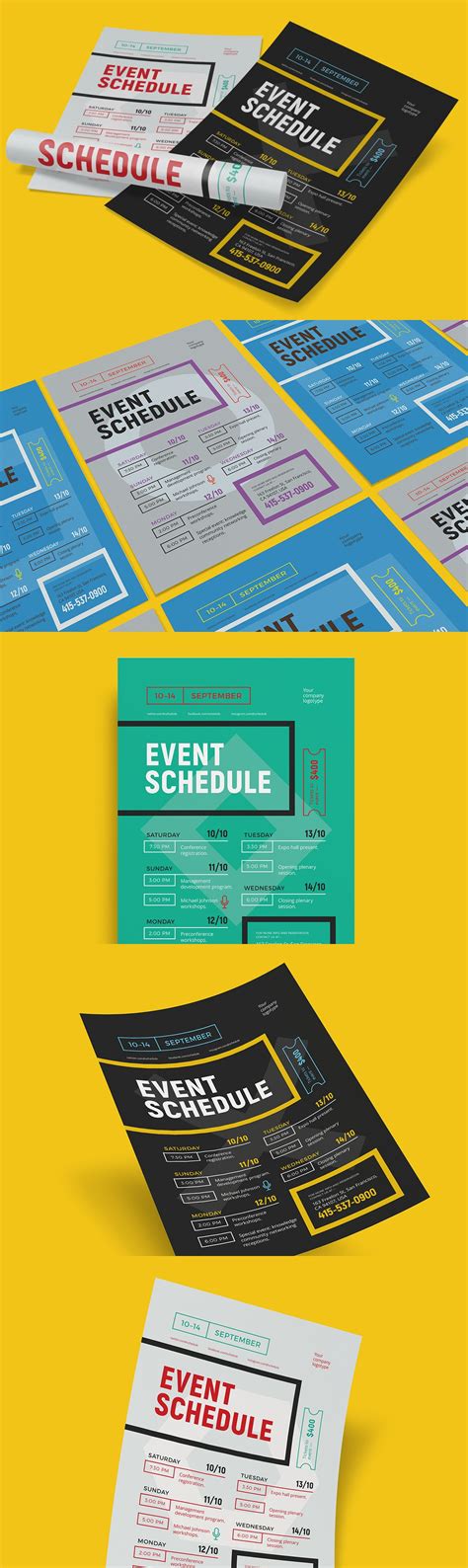 Schedule Event Poster Template AI, EPS Wedding Timeline Template, Event Poster Template, Flyer ...