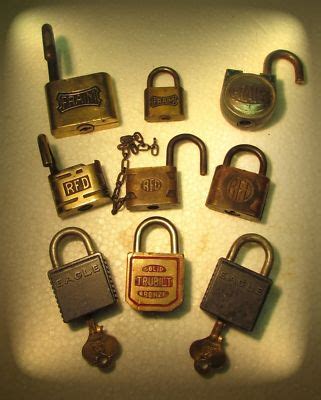 10 Misc Vintage Padlocks -- Antique Price Guide Details Page