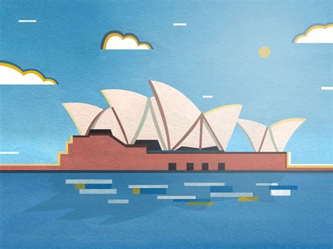 Sydney Opera House Landscape Illustration by Haydn Symons on Dribbble