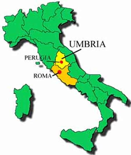 Perugia Map - Italy