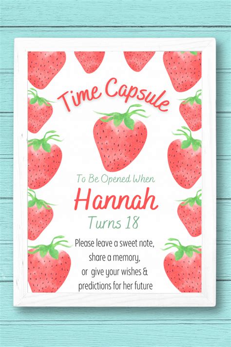 Pink Gold Time Capsule Chalkboard First Birthday Prin - vrogue.co