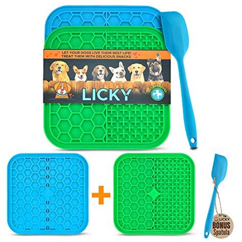 LICKY - Dog Peanut Butter Lick pad - Dog Licking mat Slow Feeder - Dog ...