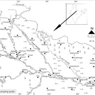 Grain size parameters and longitudinal profile of Chhoti Gandak River ...