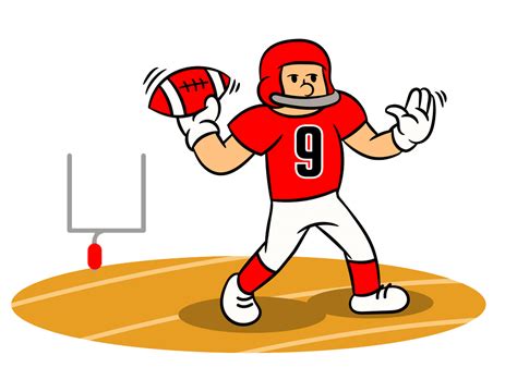 Cartoon Football Clipart Cartoon Football Player Png American Free Transparent PNG Clipart ...