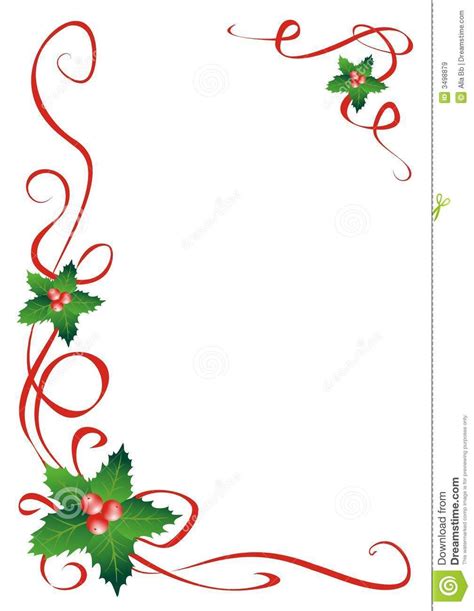 Christmas Holly Border Decoration Stock Vector - Illustration of ...