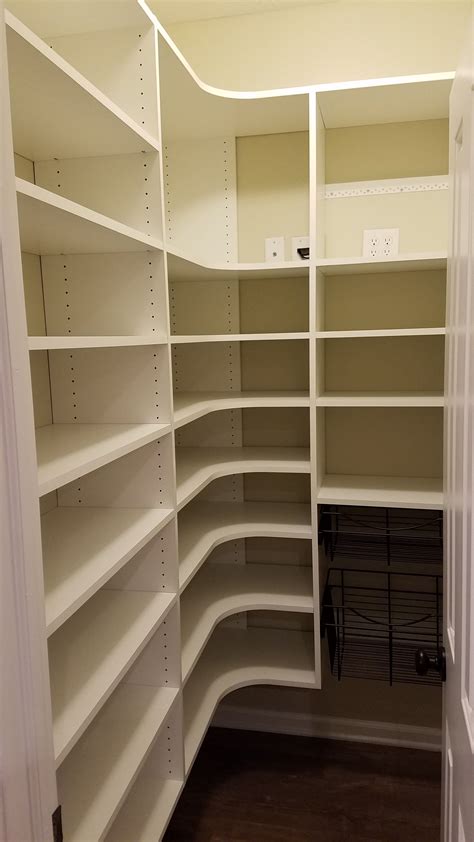 White Melamine Pantry with Adjustable Shelving and Wire Baskets