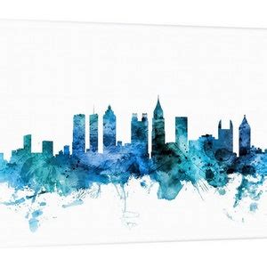 Atlanta Georgia Skyline Canvas Wall Art Print - Etsy