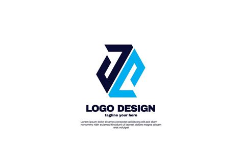 awesome best idea simple company business logo design vector blue navy color 5071594 Vector Art ...