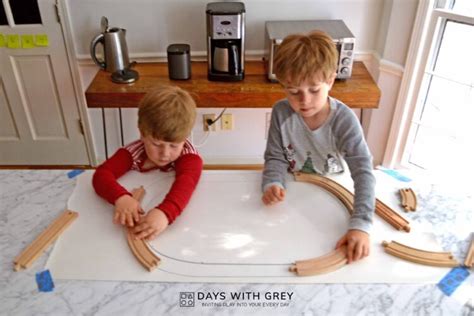 Wooden Train Tracks Puzzle - Days With Grey