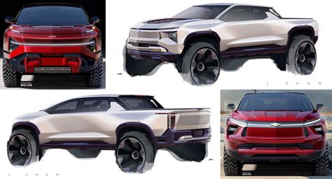 GM Shows Off Some Alternate Silverado EV Design Sketches And Renderings ...