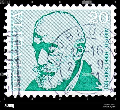 MOSCOW, RUSSIA - MARCH 13, 2022: Postage stamp printed in Switzerland shows Auguste Forel (1848 ...