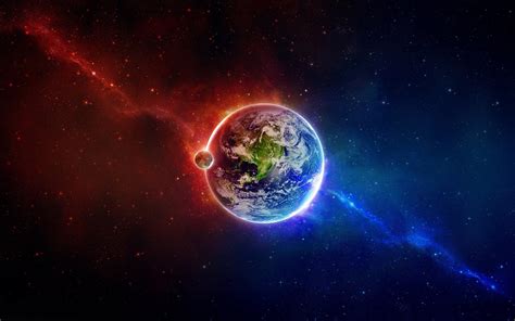 🔥 Free Download Blue And Red Wallpaper Earth In Space by @oellison86 ...