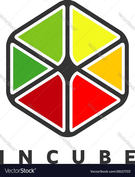 Colorful cube logo sign symbol icon Royalty Free Vector