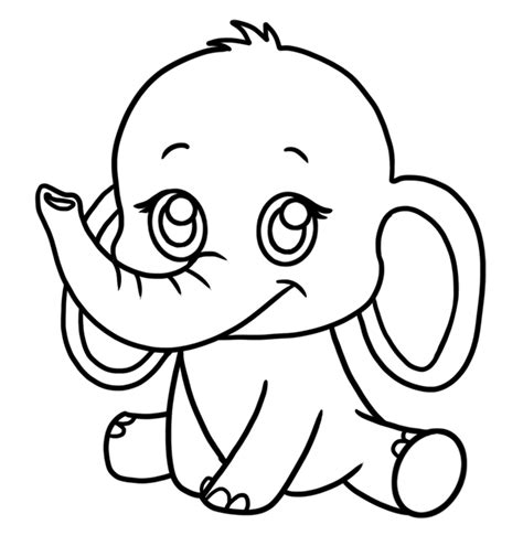 Learn how easy to draw a Baby Elephant - EASY TO DRAW EVERYTHING