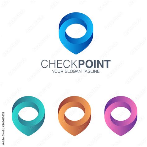 Checkpoint Logo Vector Icon Template. Creative Colorful Check Point Logo Modern Design Concept ...