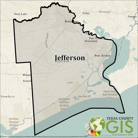 Jefferson County GIS Shapefile and Property Data - Texas County GIS Data