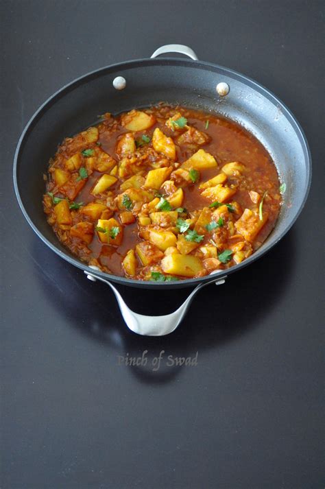 Pinch Of Swad - taste that hits the spot!: Batata Song (Spicy and Tangy Potato Curry)