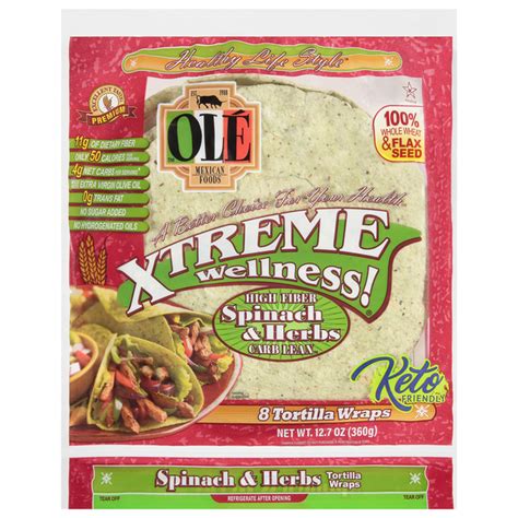 Save on Ole Mexican Foods Xtreme Wellness Tortilla Wraps Spinach ...