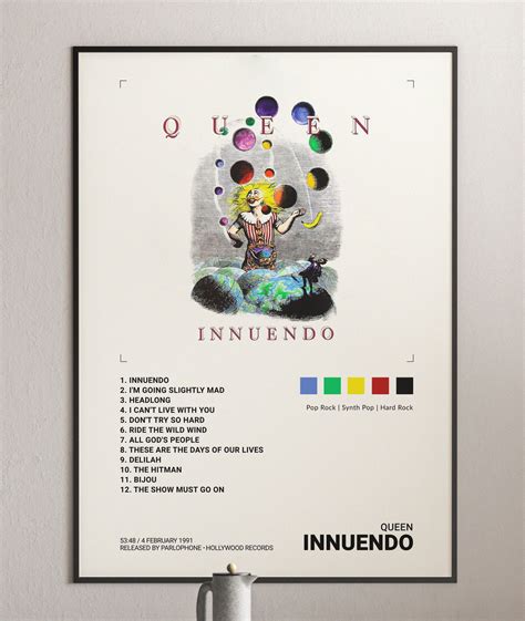 Queen - Innuendo, Freddie Mercury Album Cover Poster | Architeg Prints