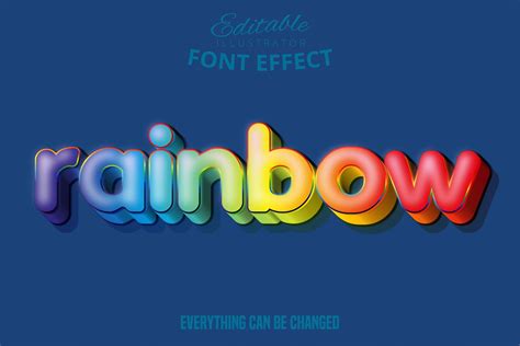 Rainbow text effect, editable text 700043 Vector Art at Vecteezy