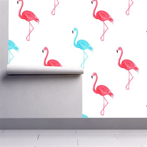 Flamingo Watercolor Wallpaper - Moonwallstickers.com