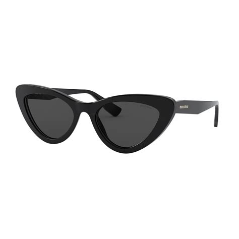 Miu Miu - Miu Miu Logo Sunglasses - Cat Eye - Black - Sunglasses - Miu ...