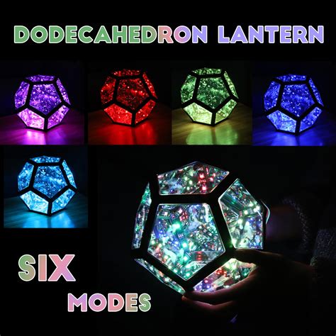 NGHnuifg Creative And Cool Infinite Dodecahedron Color Art Light Night ...