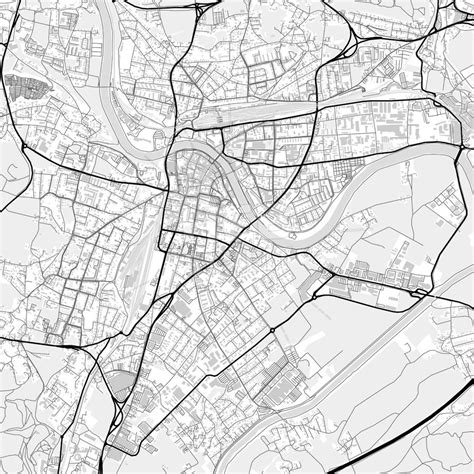 Downtown map of Villach, Austria - HEBSTREITS Sketches | Downtown, Villach, Map