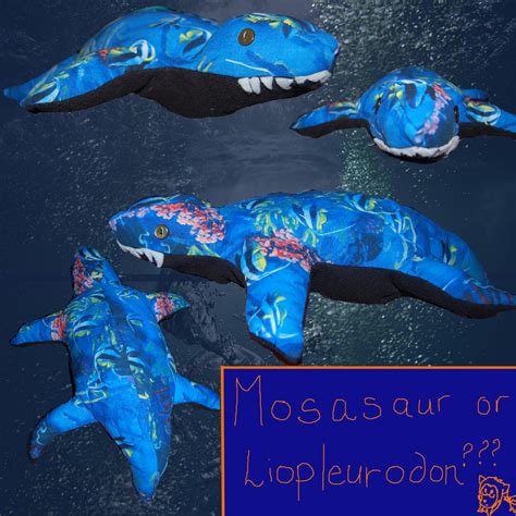 Mosasaur or Liopleurodon plush by sapphirewolf2 on DeviantArt