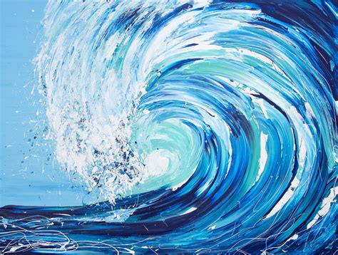 'Wave Series' | Wave painting, Ocean painting, Ocean art