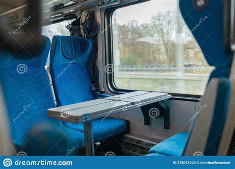 Interior of a Modern Intercity Express Train. Back View of Wide ...