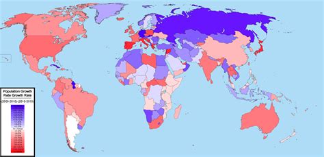 Population Growth Rate Growth Rate by Country : r/MapPorn