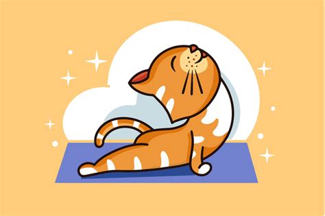 Funny Kitty yoga, cartoon character By Lettering_Logo | TheHungryJPEG