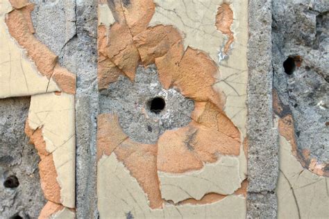 Bullet holes in the wall stock image. Image of material - 72061901