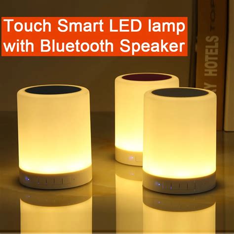 Touch smart LED lamp with bluetooth speaker touch lamp table lamp night light speaker lamp ...