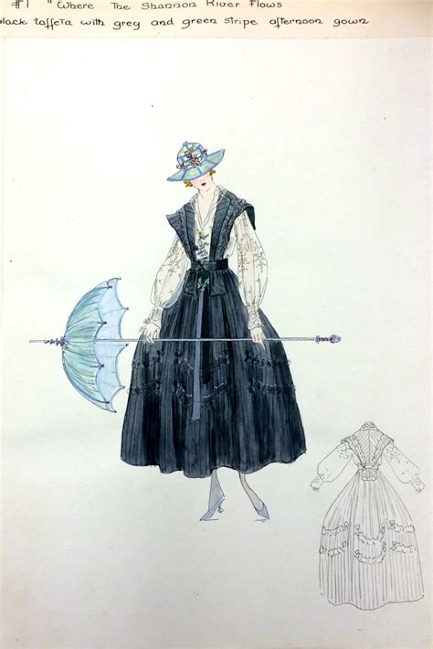 1919 (before) Edward Molyneux’ sketch for Lucile (Fashion Institute of Technology - New York ...