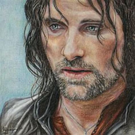 Aragorn / Viggo Mortensen Print of colored pencil drawing | Etsy