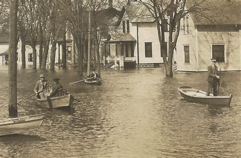 SW Three Rivers MI RPPC Boats outside Flooded Homes Nicely… | Flickr
