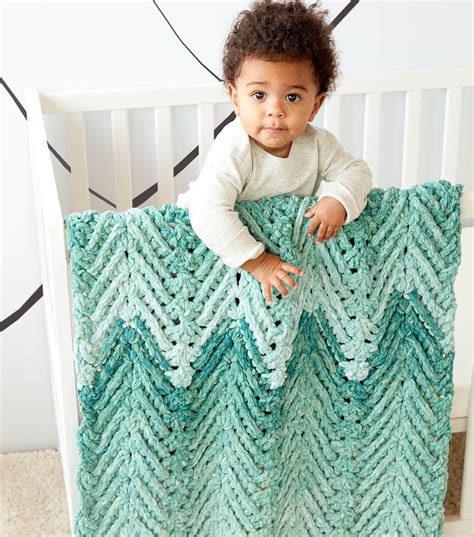 How To Make a Bernat Baby Blanket Dappled Ridged Crochet Baby Blanket | Baby blanket crochet ...