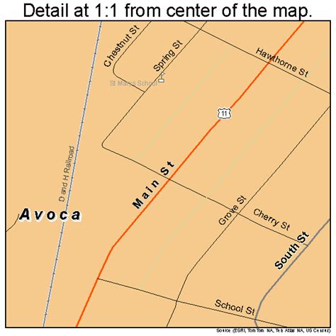 Avoca Pennsylvania Street Map 4203640