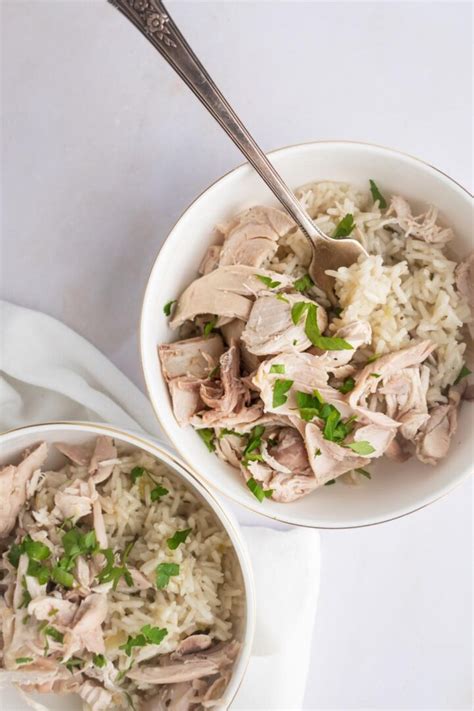 The BEST Boiled Chicken and Rice Recipe