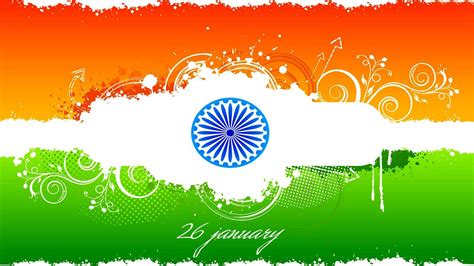 Indian Flag With Words 26 January HD Republic Day Wallpapers | HD Wallpapers | ID #59045