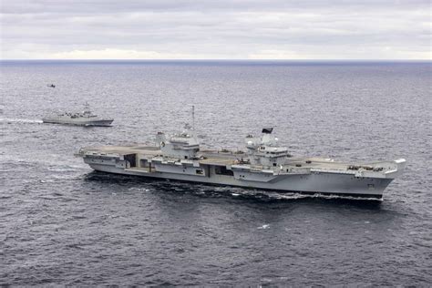 The British aircraft carrier HMS Queen Elizabeth, carrying fifth-generation F-35B Lightning II ...