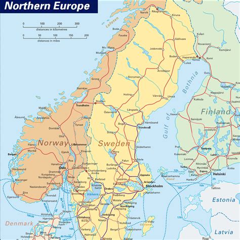 Map of Norway, Sweden and Finland. Myths: Norway is NOT the capitol of Sweden. Infact, Norway is ...