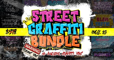 Street Graffiti Font Bundle Bundle · Creative Fabrica