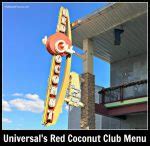 Red Coconut Club Menu | CityWalk at Universal Orlando Resort